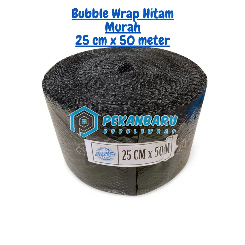 Bubble Wrap Bening & HItam Ukuran 25cm x 50meter di Pekanbaru