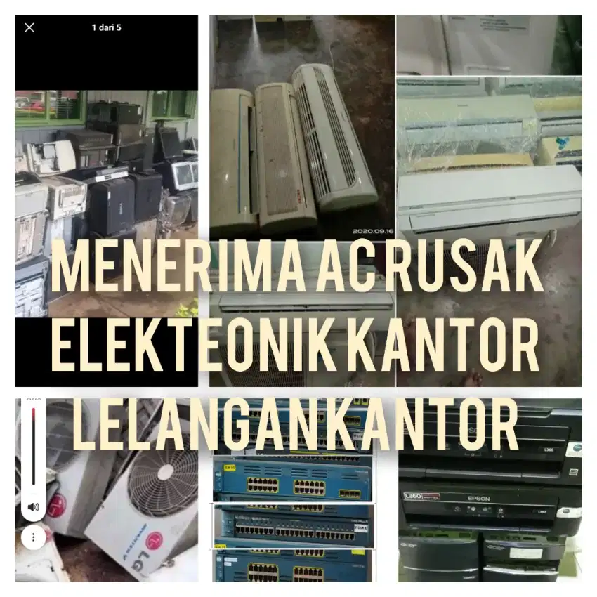 Terima AC rusak, kulkas, elekteonik kantor