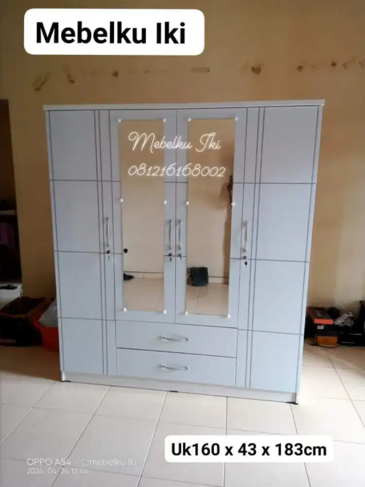 Lemari pakaian 4pintu mewah murah bisa kirim COD