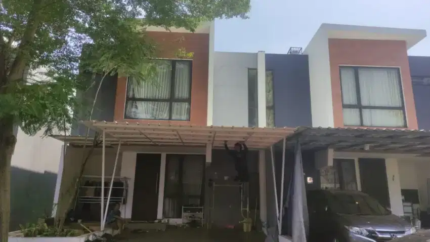 Kanopi atap spandek dan alderon 1 layer