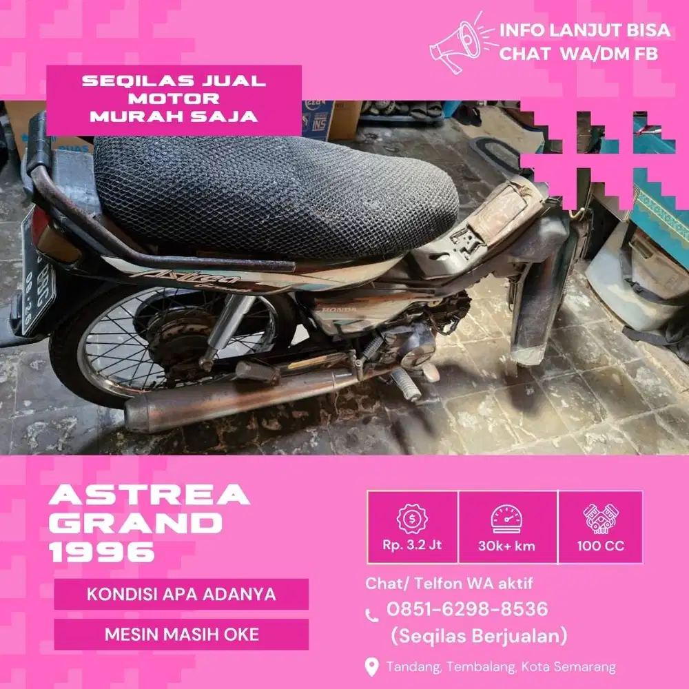 Honda ASTREA GRAND tahun 1996 Mesin Normal