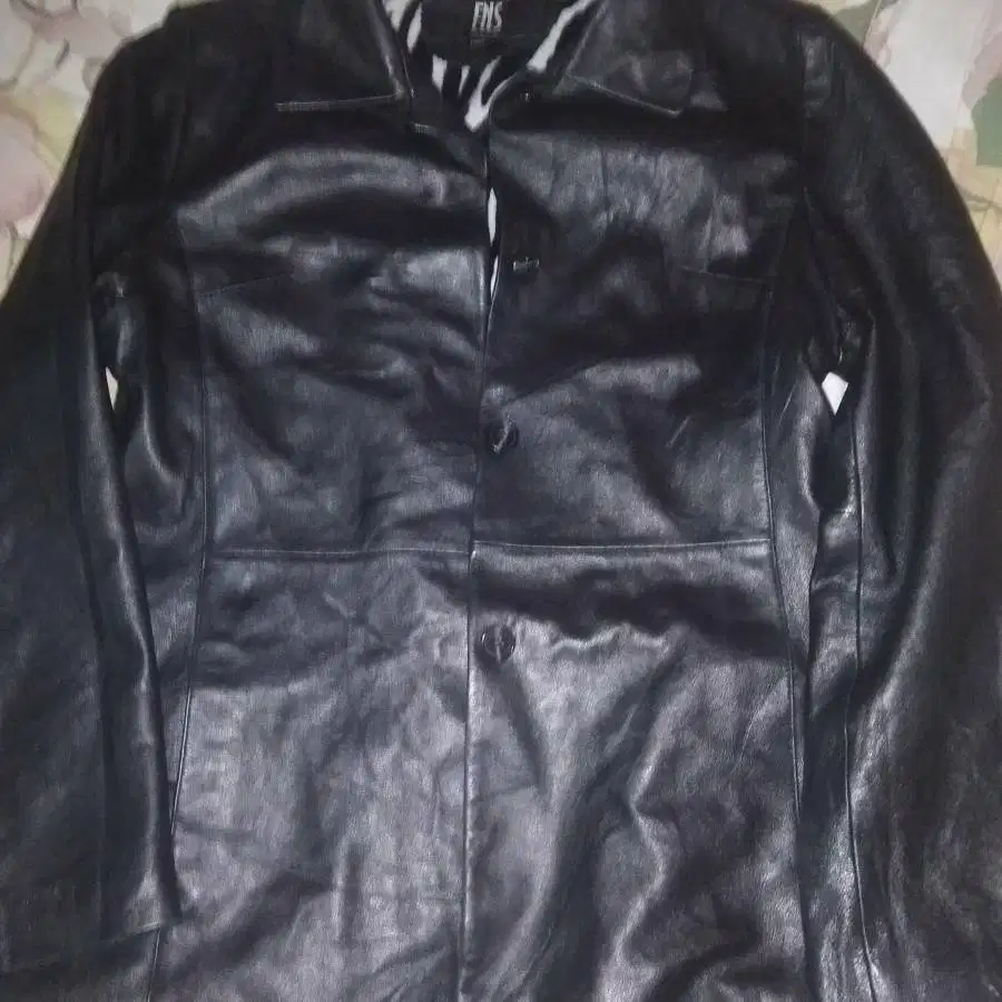 Jas Jaket Kulit Asli Hitam Kancing