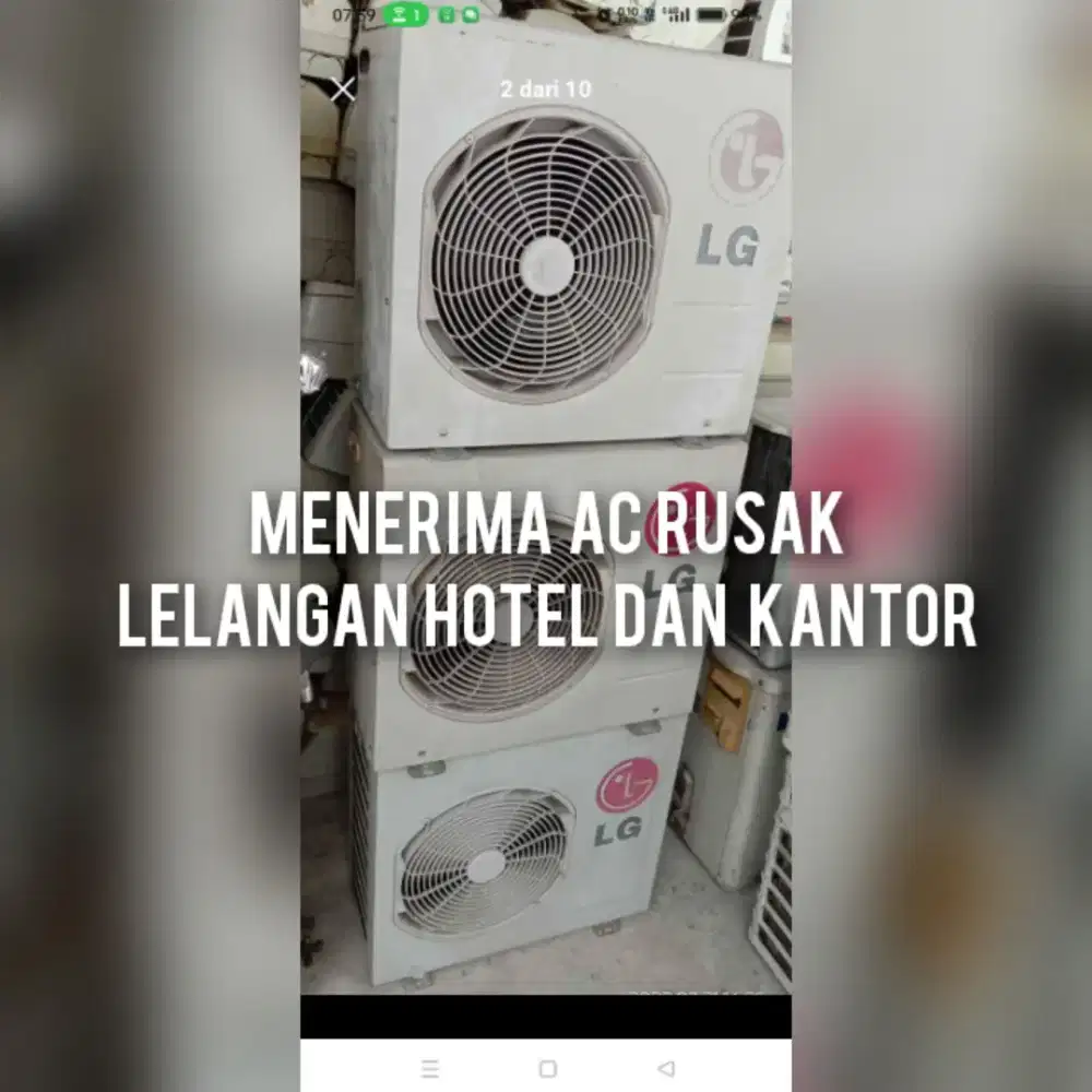 Menerima AC rusak lelangan AC kantor hotel