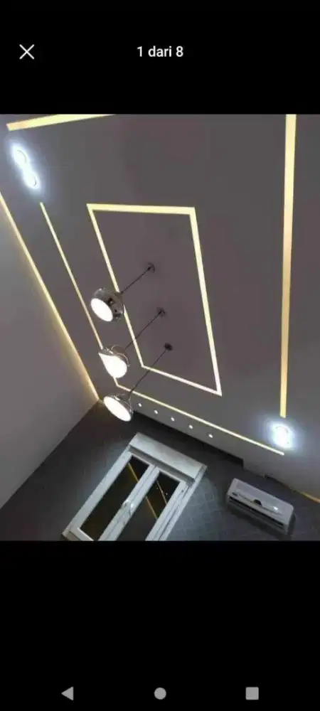 Gypsum pvc grc murah jasa pasang plafon partisi wallmolding canopy