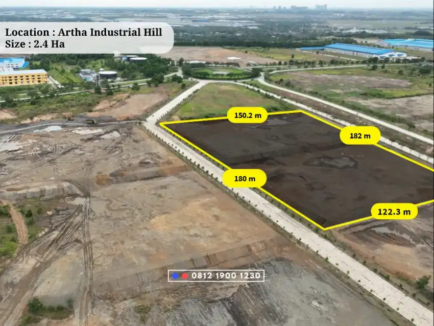 Kavling Industri 2.4ha di Kawasan Industri Artha Hill Karawang Barat