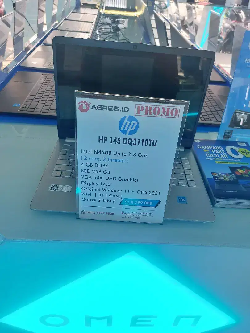 Laptop HP 14s DQ3110TU || Kredit Dp 0% Tanpa Jaminan