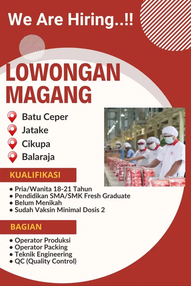 Info Lowongan Kerja Magang/OS Di Tangerang