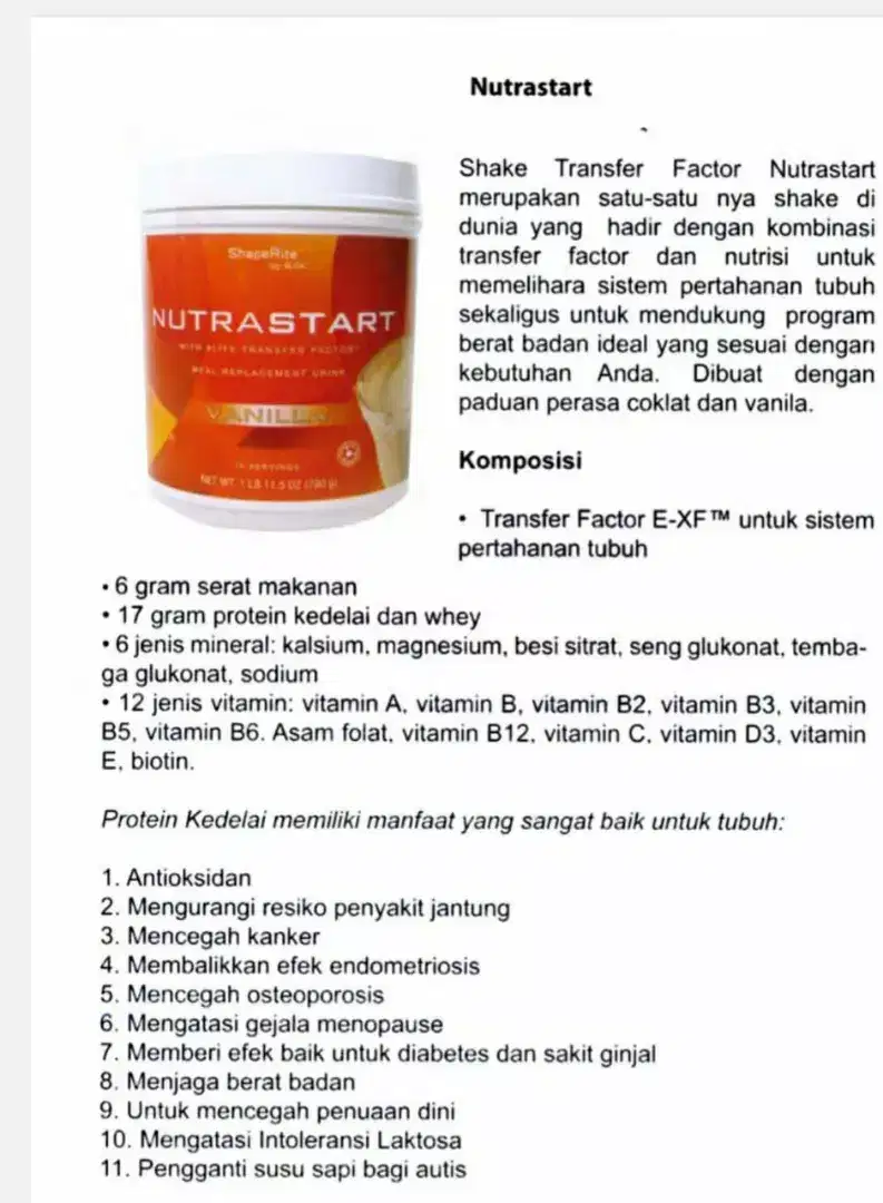 transfer factor nutrastart