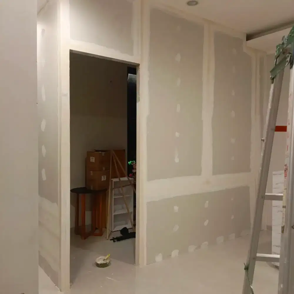 Partisi gypsum dan pintu sleiding