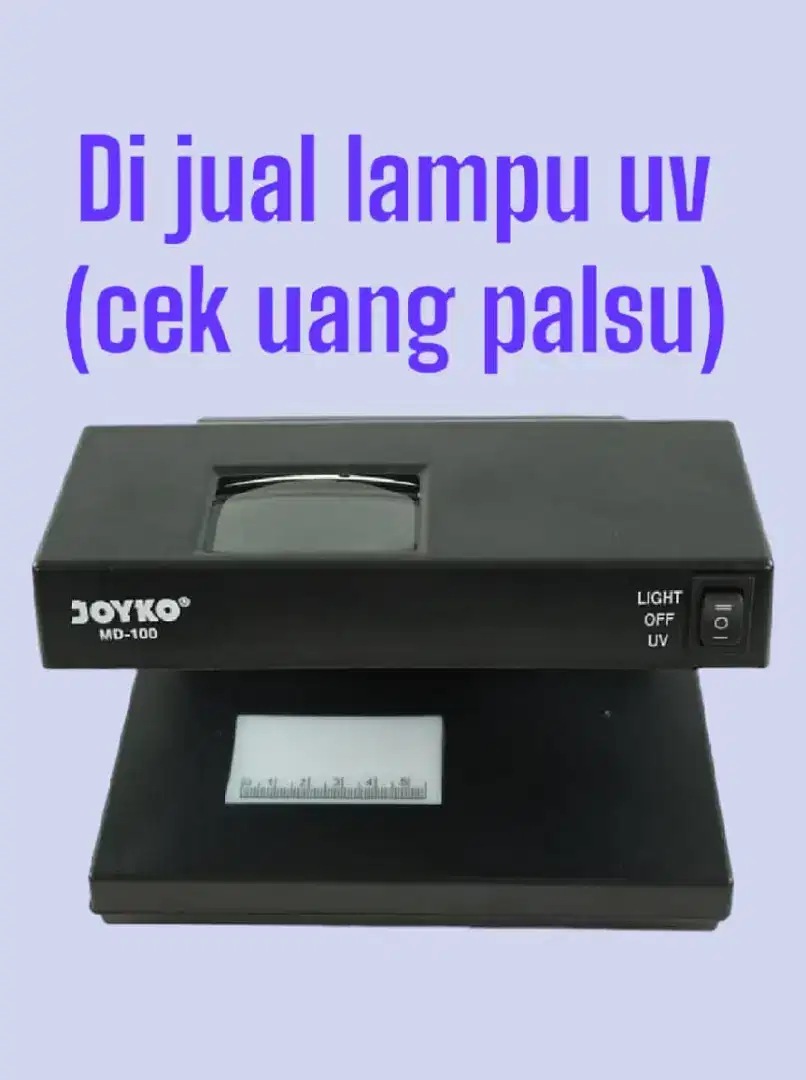 Lampu UV pendeteksi uang palsu..