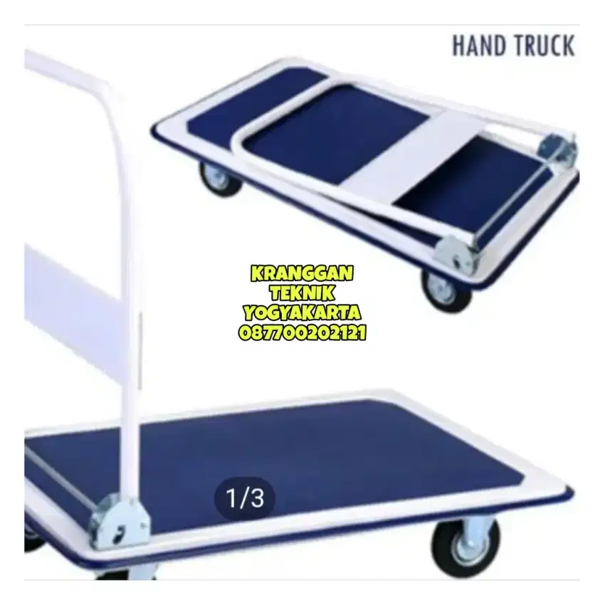 (KRANGGAN TEKNIK)troli 300 kg trolly lipat dorong hand truck barang