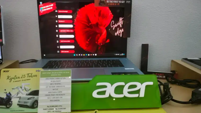 Laptop Acer AMD RYZEN 76800U 4,7 Ghz