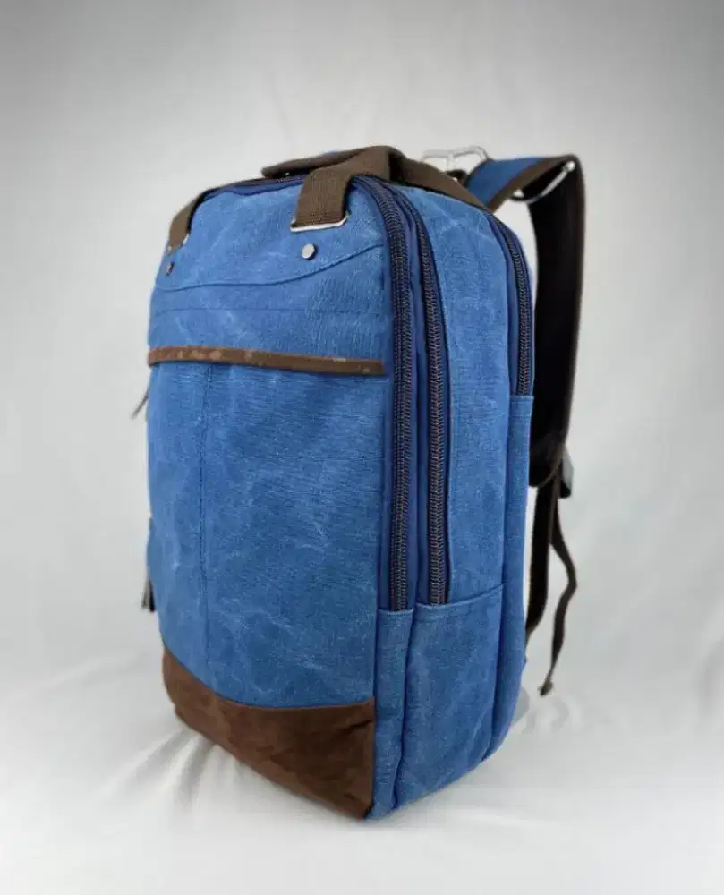 Bodybag Tas Canvas semi Kulit