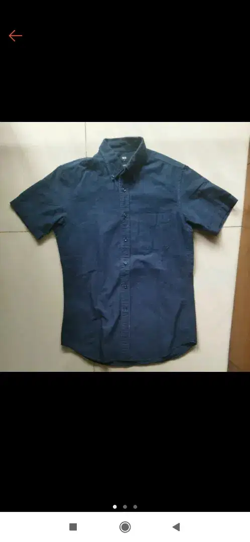 Kemeja Uniqlo Navy Original