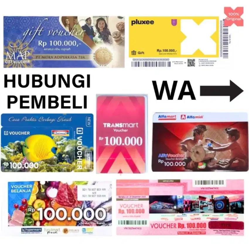 DICARI Voucher MAP/Sodexo/Giant/Indomaret/Alfa/Pertamina dll