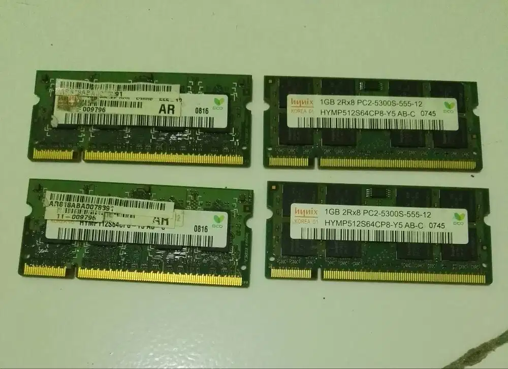 Memory laptop 1GB x 4 DDR2 PC-5300 667MHz CL5 1.8V