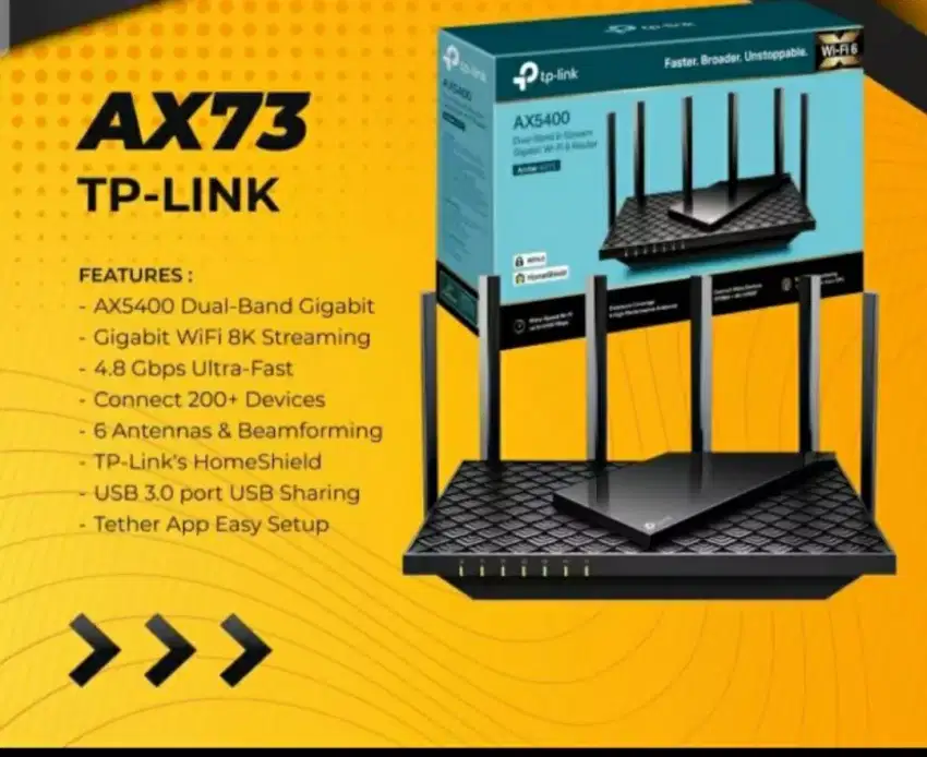 Tp-link Archer AX73 AX5400 Wifi 6 Wireless Router Tplink AX 73 AX 5400