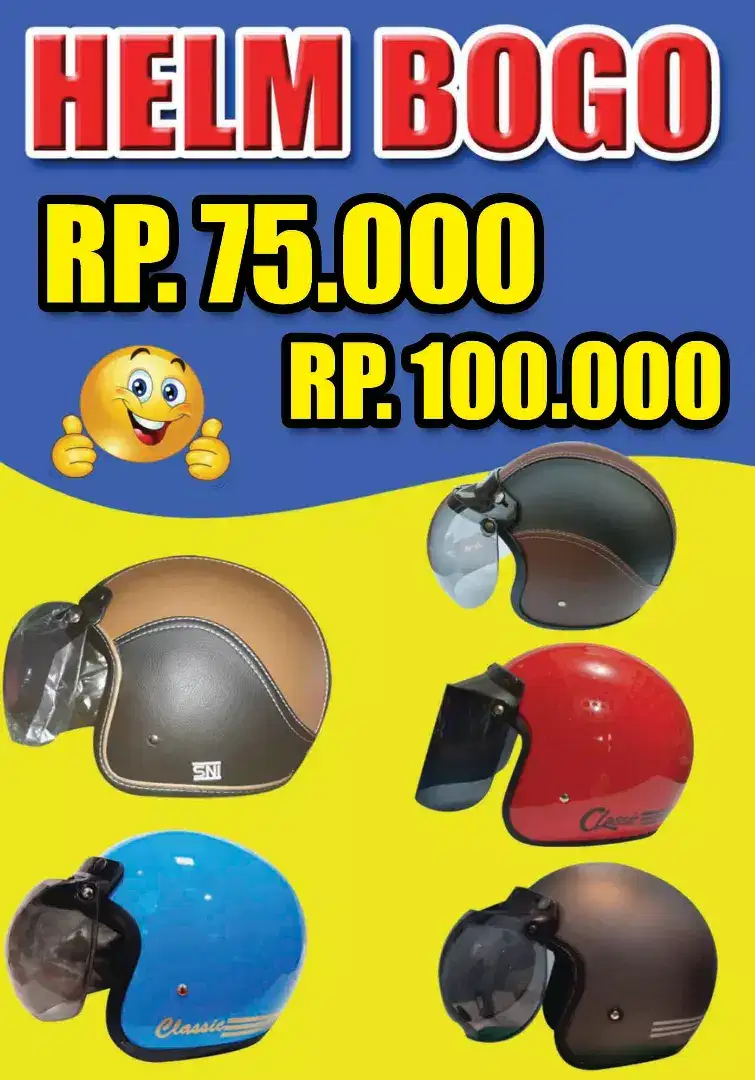 HELM BOGO SNI  PLUS KACA