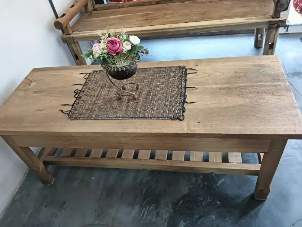 Modifikasi meja kursi tamu atau teras asli jati