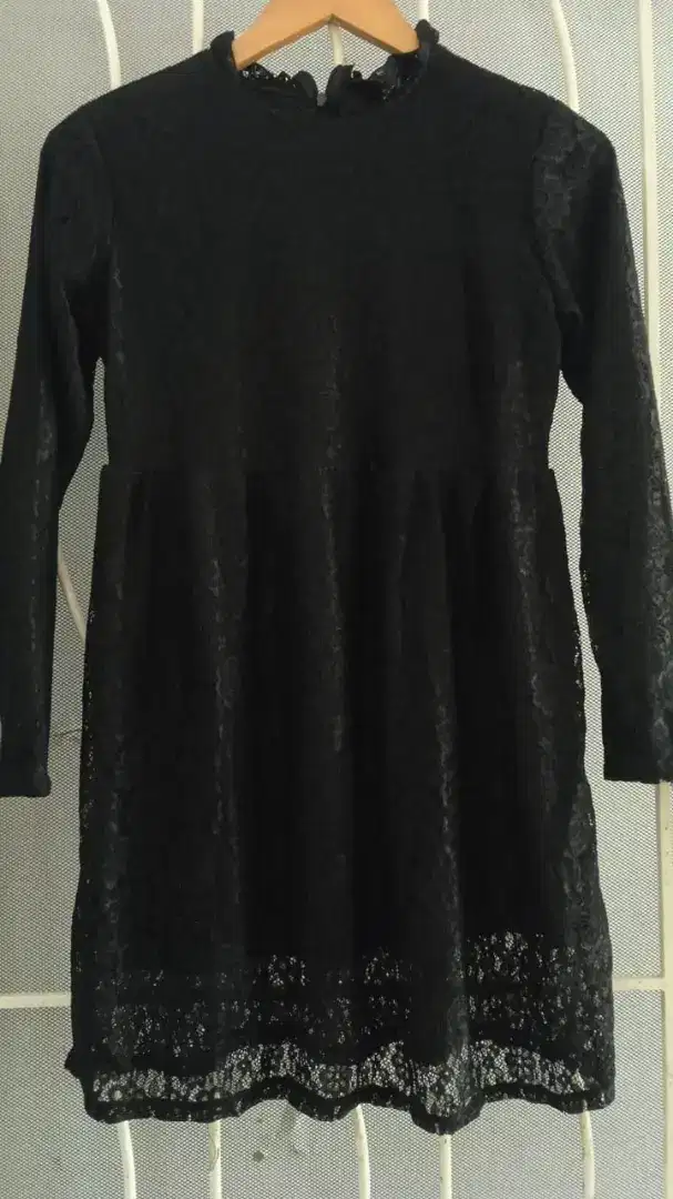 Dress wanita brokat Hitam