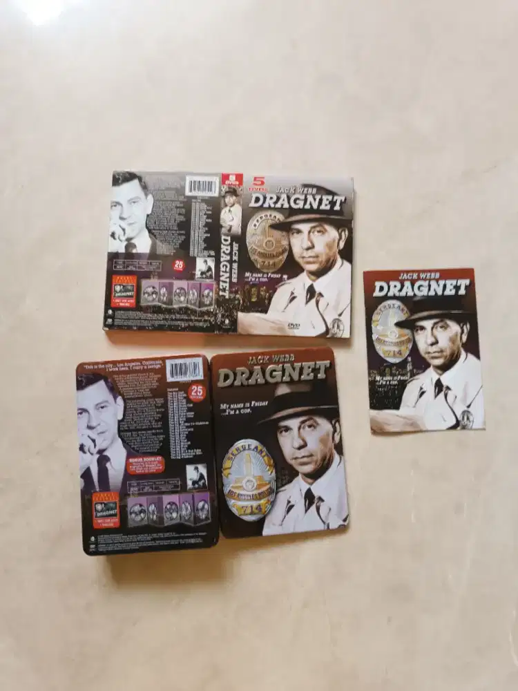DRAGNET Jack Webb Metal Box 5 DVD 25 Episode Collectibles Original