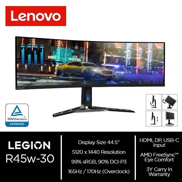 Lenovo Monitor Legion R45w-30 44.5 WLED 165Hz