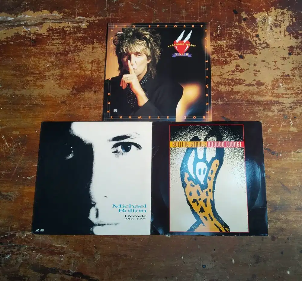 LD Laser Disc Original/Rod Stewart/Michael Bolton/Rolling Stones