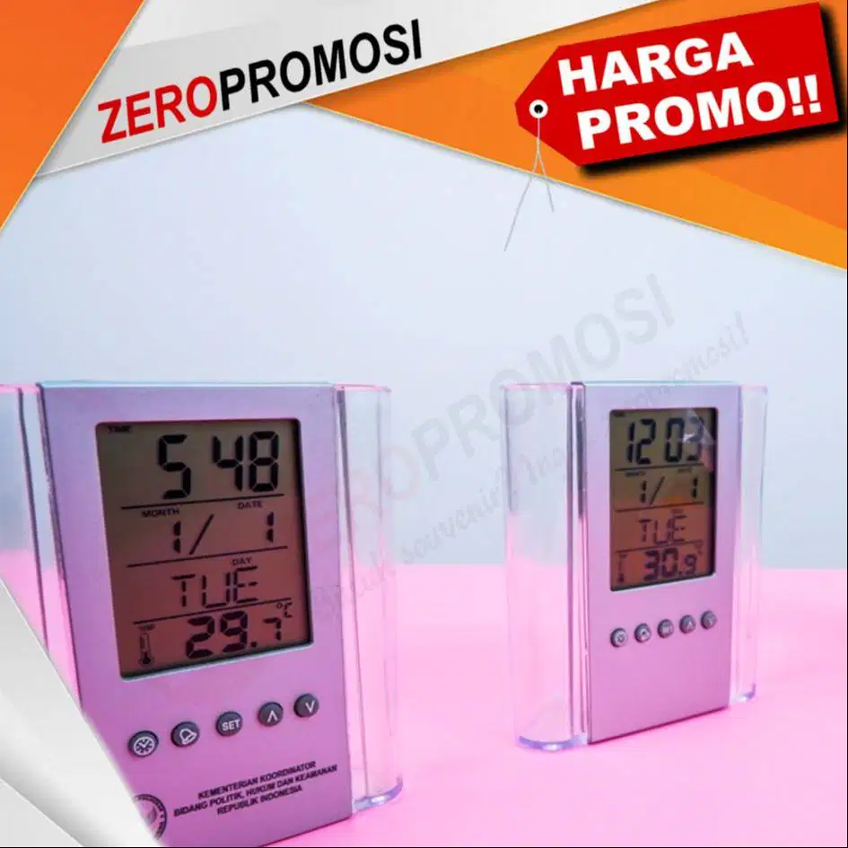 Jam Meja Digital JMP-03 Custom Logo