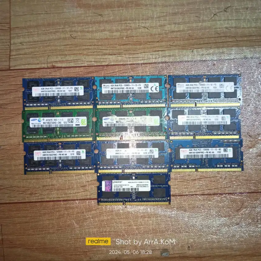 .:: RAM LAPTOP 4GB DDR3 PC10600/12800 ORIGINAL
::.