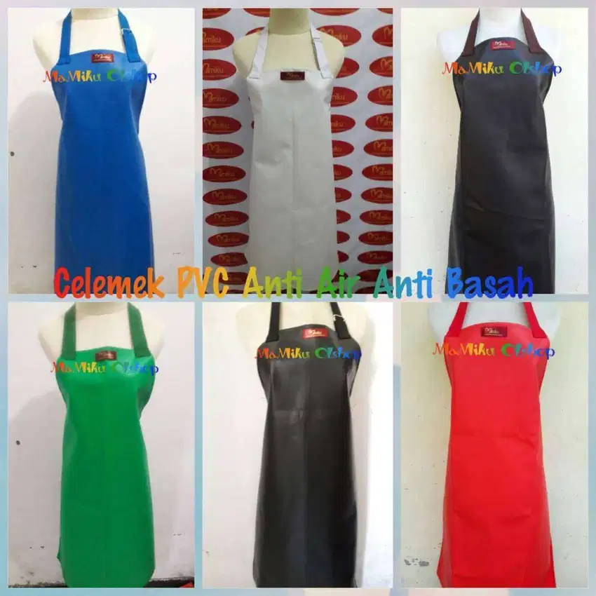 Celemek Apron Waterproof Bahan PVC Synthetic Leather