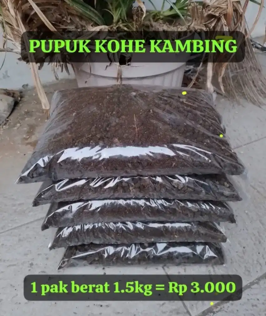 Pupuk Kohe Kambing asli berat 1.5kg