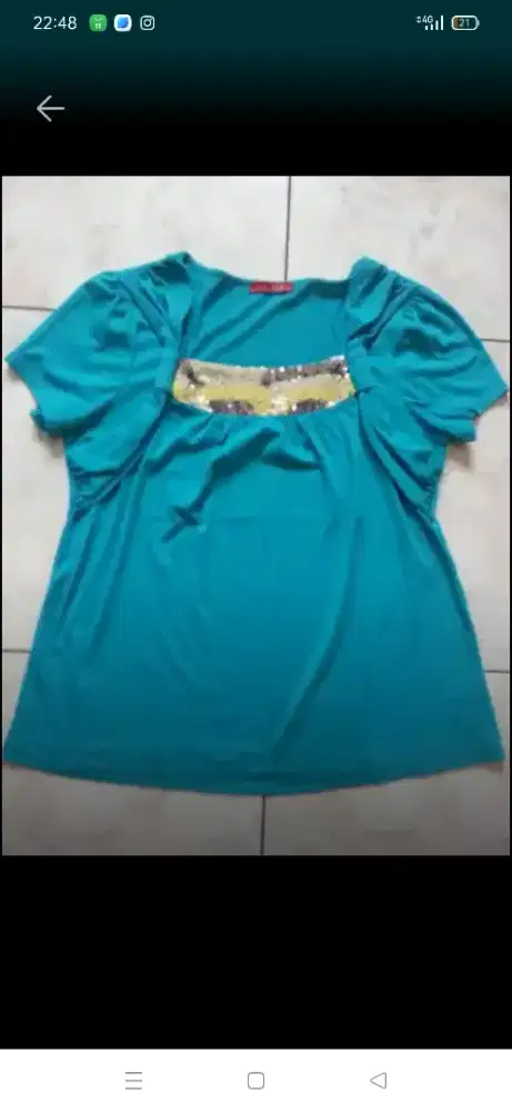 Dijual baju atasan warna hijau