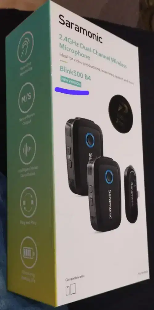 Mic Saramonic Microphone Mikrofon Blink500 B4 Wireless For Iphone