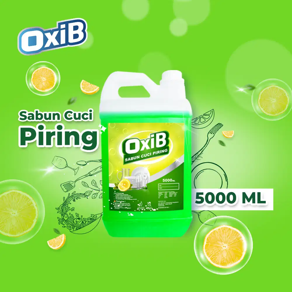 Sabun Cuci Piring aroma Lemon 5 Liter Murah Kualitas Terbaik Sabun Oxi