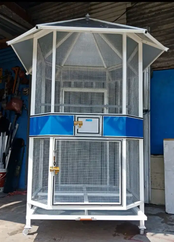 Sangkar burung, ayam model segi 8