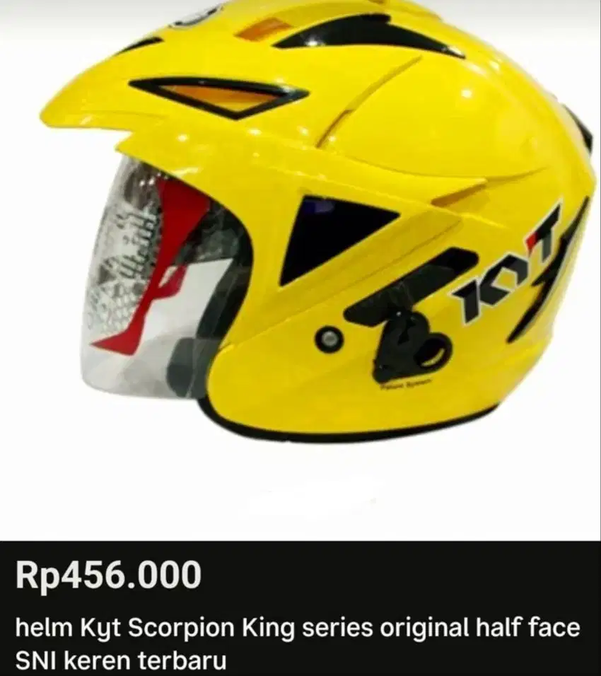 KYT HELM SCORPION KING SERIES KUNING 100% BARU