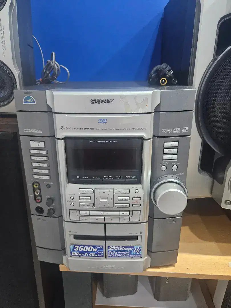 1 UNIT : SONY HI FI MHC-RV900 ada 5 SPEAKER Mp3 dvd CD
