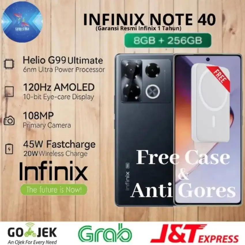 Infinix note 40 ram 8gb 256GB bonus magpad powerbank garansi 1 tahun