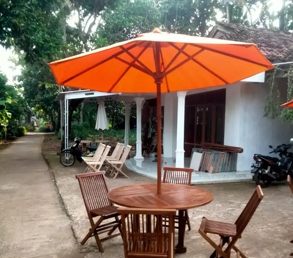 Meja payung set taman