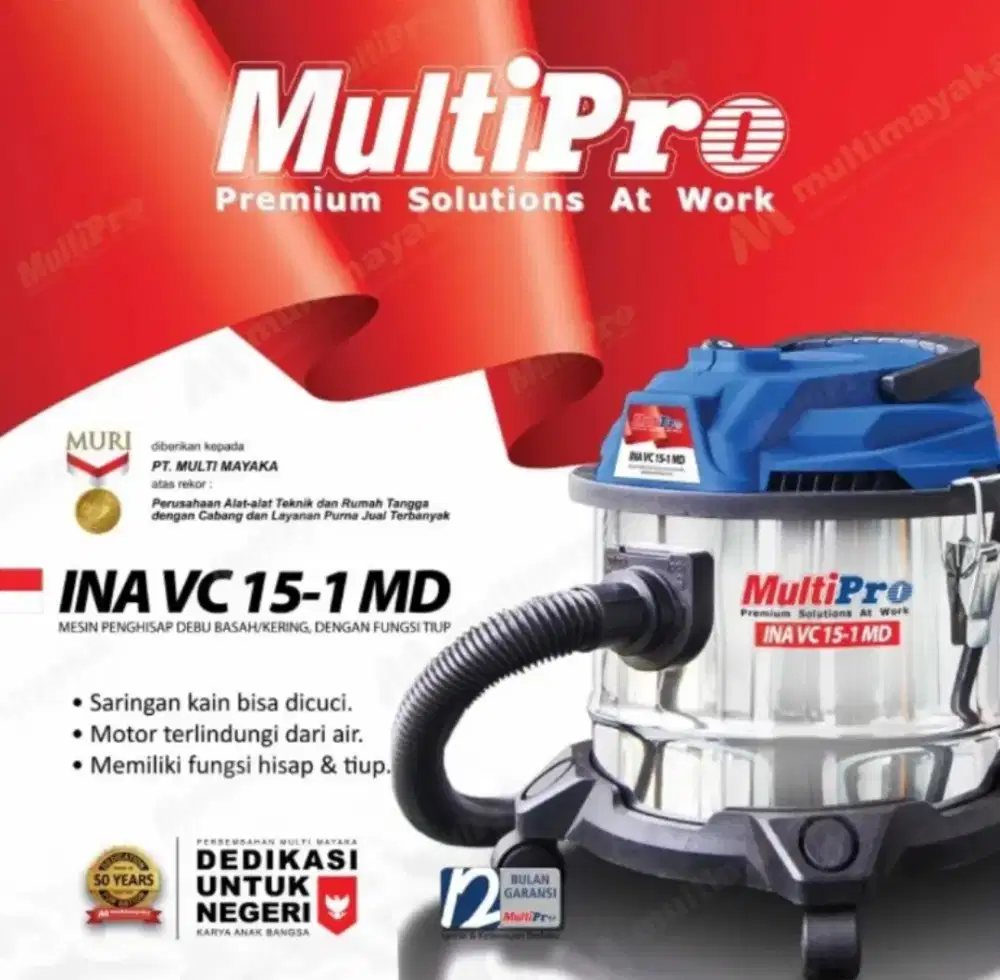 Vacum Cleaner Listrik 10L 15L 20L 30L MULTIPRO Sedot Debu Basah Kering