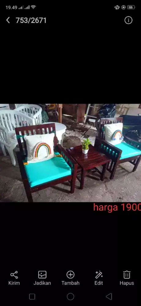 Kursi teras murah kayu jati