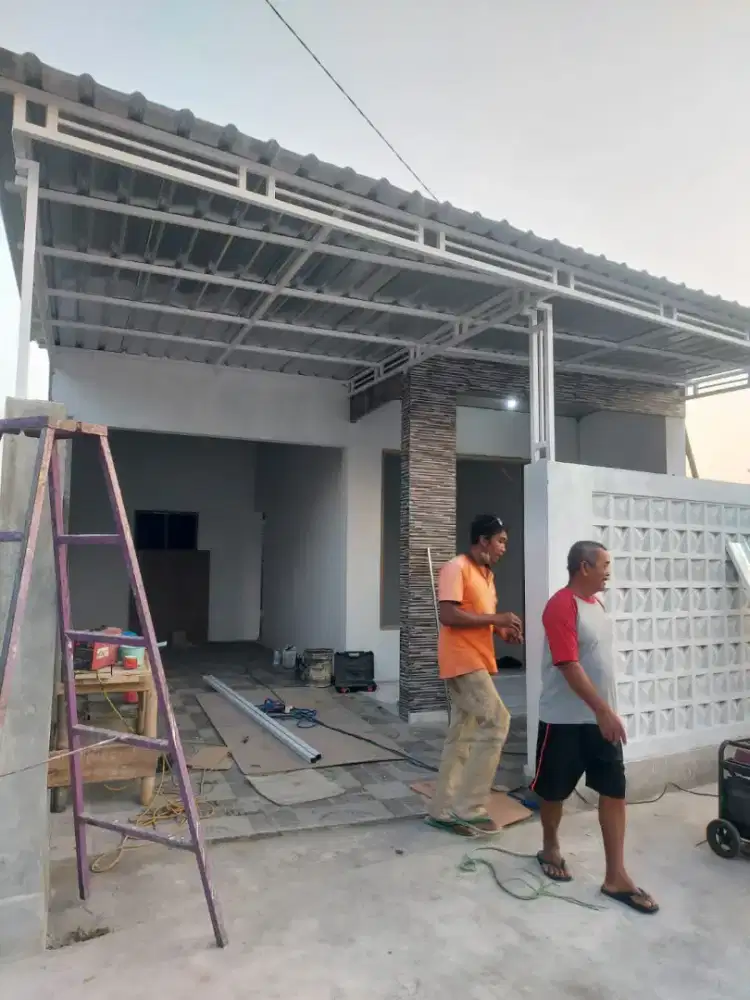 Kanopi 285/m² bahan galfanis 1,6mili all in dgn atap murah berkwalitas