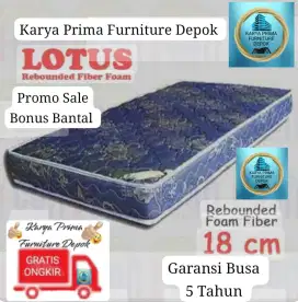 Kasur Busa Rebonded Lotus 90x200 garansi 5 thn 650rb COD Bonus Bantal