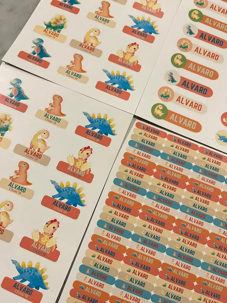 Stiker Nama Label Nama Anak Sekolah