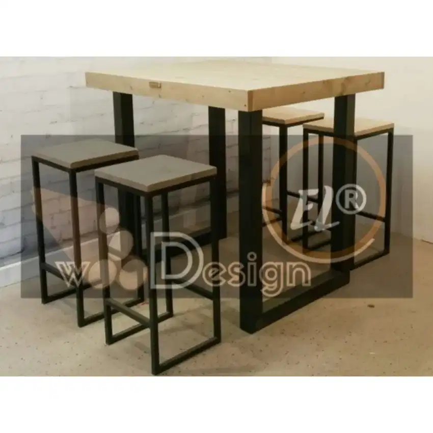 Meja kantor meja resto kursi meja bar kitchen set hpl dll