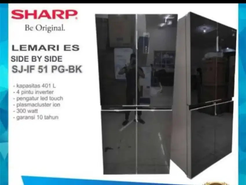 KREDIT KULKAS SBS SHARP , FREE CICILAN 1 BULAN DAN BUNGA RINGAN