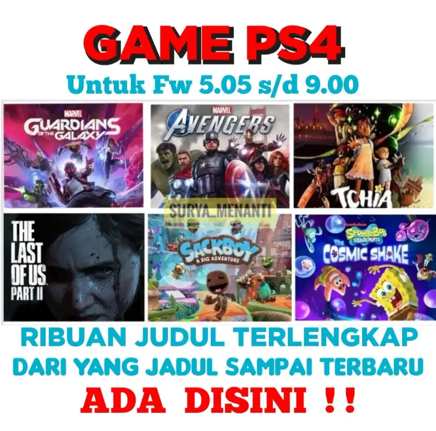 JUAL GAME PS4 TERLENGKAP MURAH