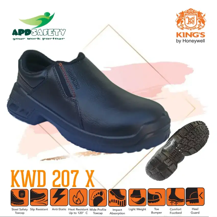 (NEW MODEL) Sepatu safety KING'S KWD 207 X