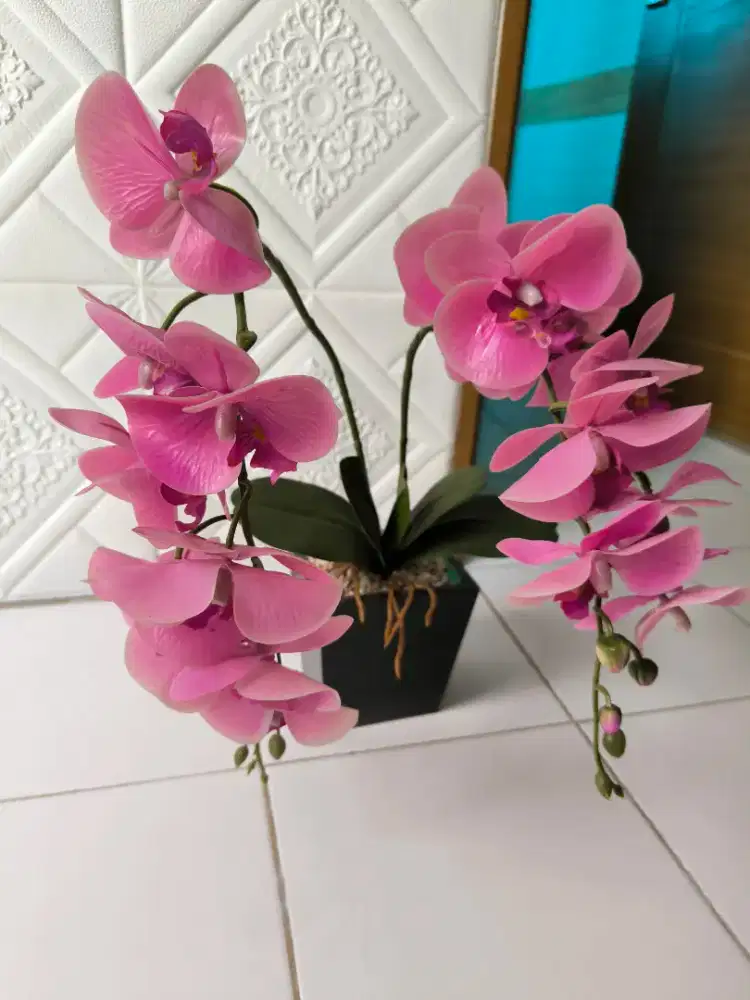 Hiasan Rumah Bunga Angrek Plastik. Harga mdh bosa Nego.
