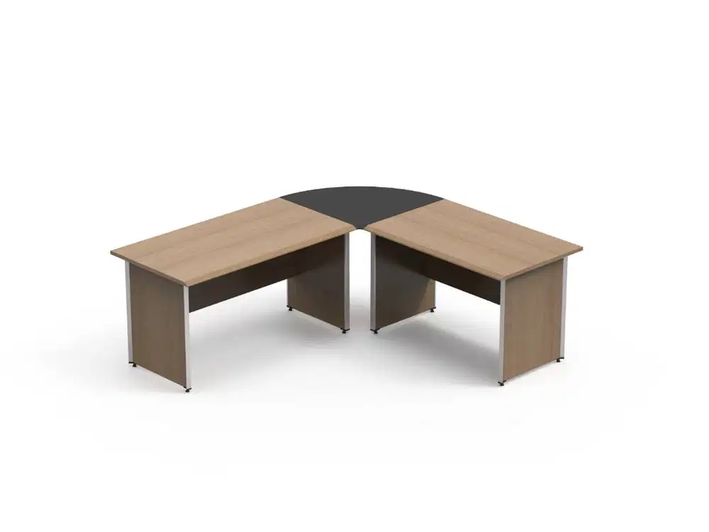 meja kantor L konfigurasi Ekonomis tampa laci